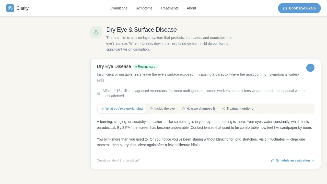 Trusted Eye Care Landing Page Template