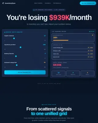 Live Accommodation Management Landing Page Template