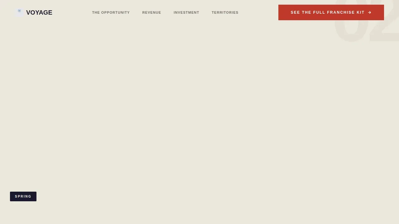 Bold Travel Franchise Investing Landing Page Template