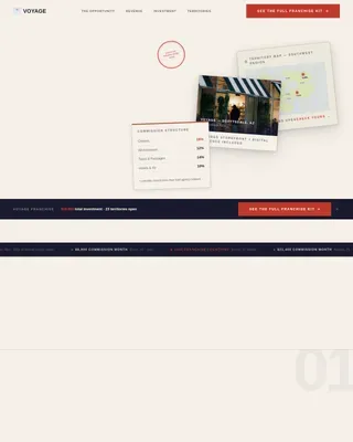 Bold Travel Franchise Investing Landing Page Template