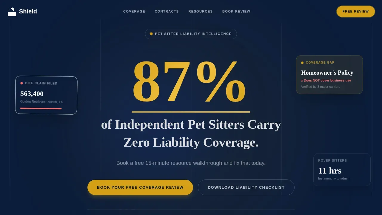 Legal Pet Sitter Protection Landing Page Template