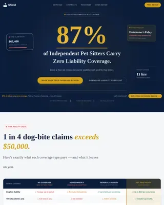 Legal Pet Sitter Protection Landing Page Template