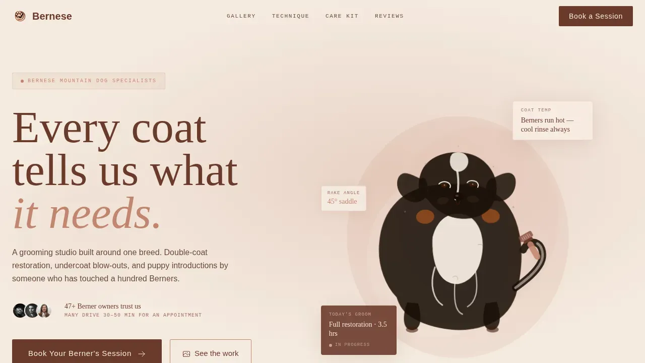 Dog Expert Booking Website Template