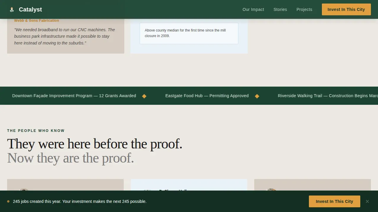 Economic Development Initiative Landing Page Template