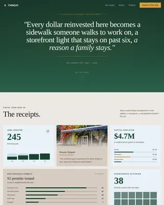 Economic Development Initiative Landing Page Template