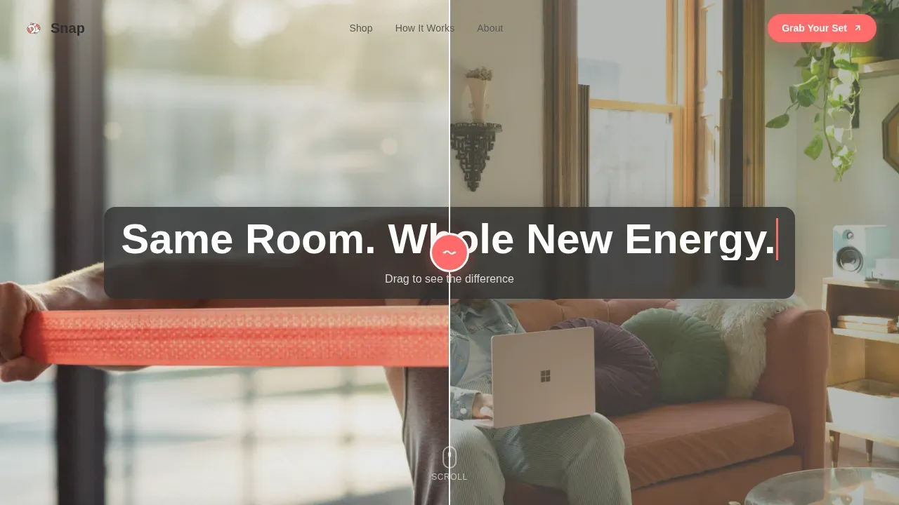 Geometric Resistance Bands Gallery Landing Page Template