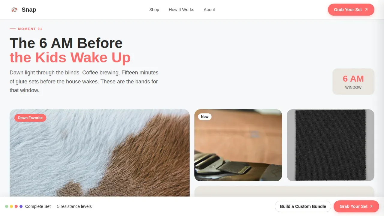 Geometric Resistance Bands Gallery Landing Page Template