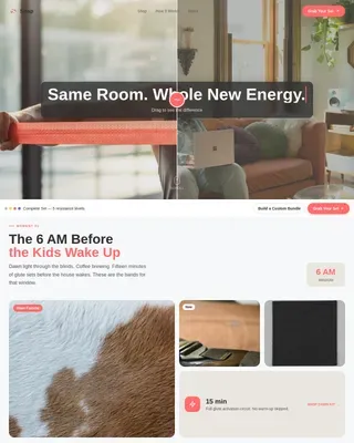Geometric Resistance Bands Gallery Landing Page Template
