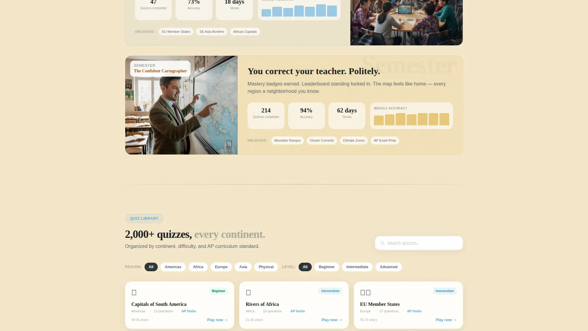 Geography Education Professional Website Template