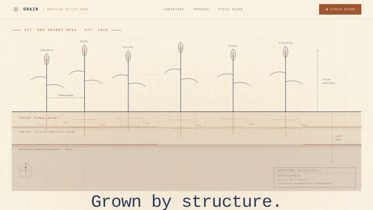 Ancestral Millet Farming Landing Page Template