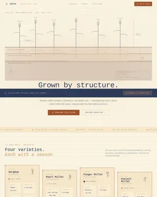 Ancestral Millet Farming Landing Page Template