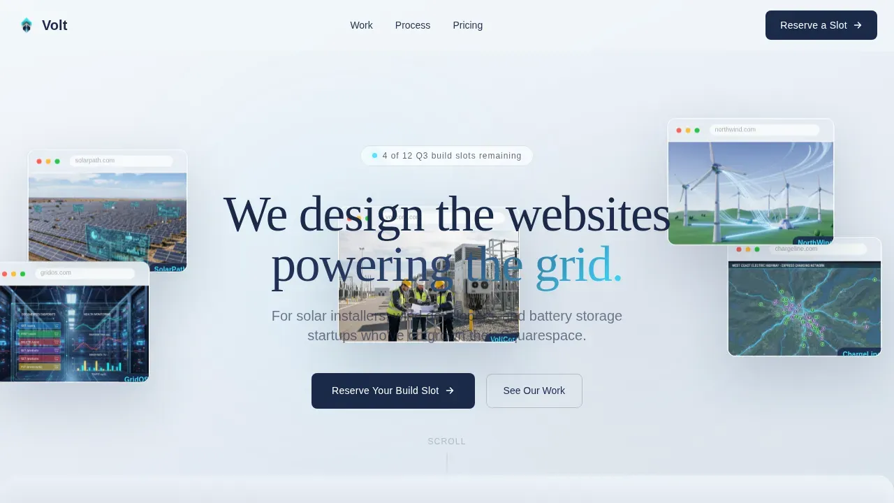Energy Web Design Agency Landing Page Template