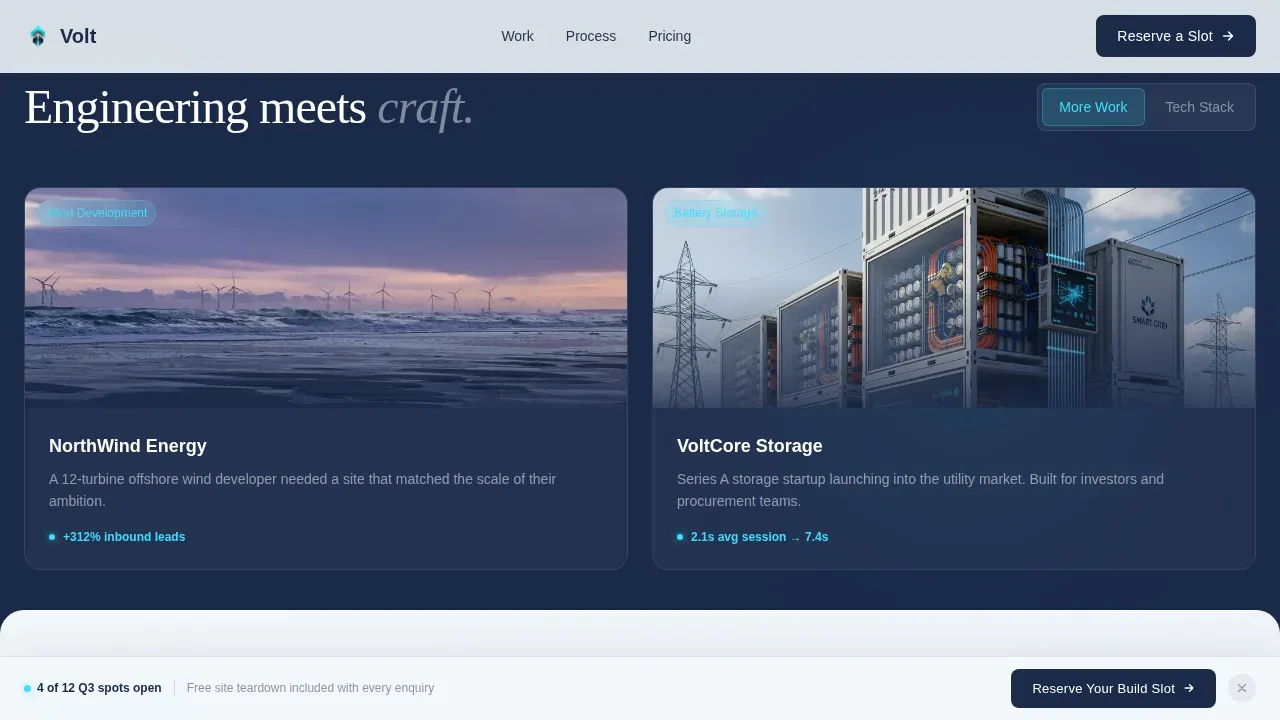 Energy Web Design Agency Landing Page Template