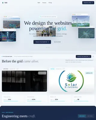 Energy Web Design Agency Landing Page Template