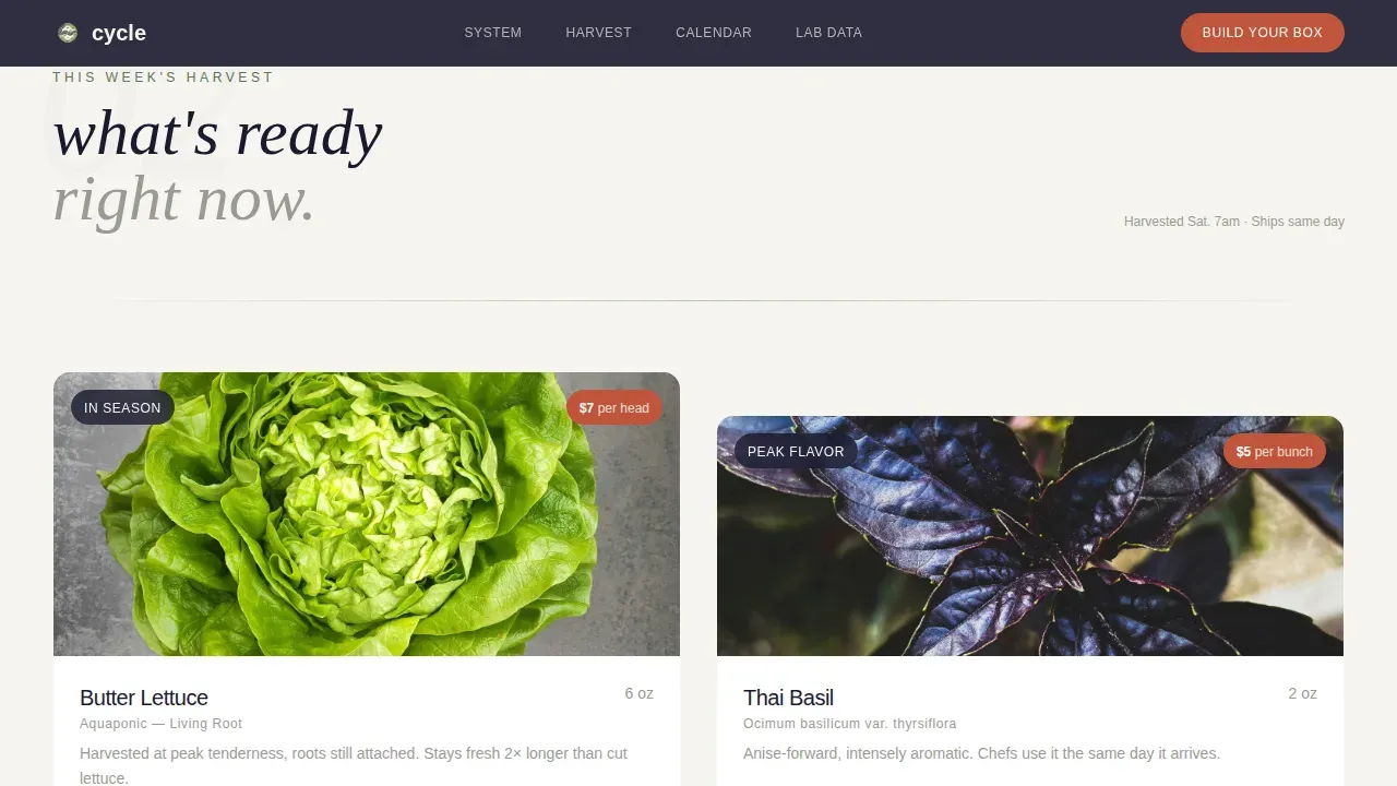 Sustainable Aquaponic Systems Landing Page Template