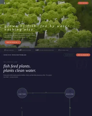 Sustainable Aquaponic Systems Landing Page Template