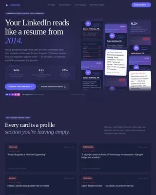 Civil Engineer Profile Pricing Website Template