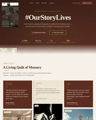 Black Heritage Community Preservation Landing Page