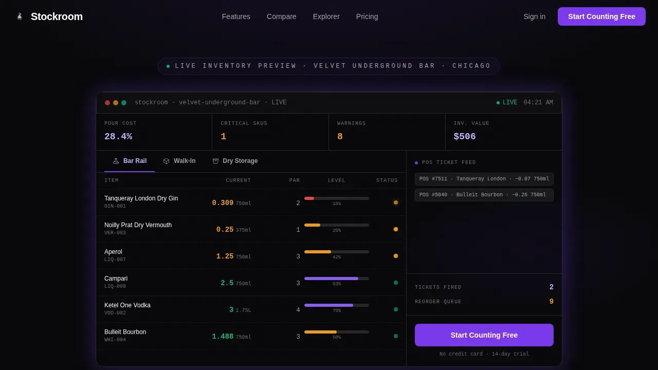 Real-Time Inventory Management Landing Page Template