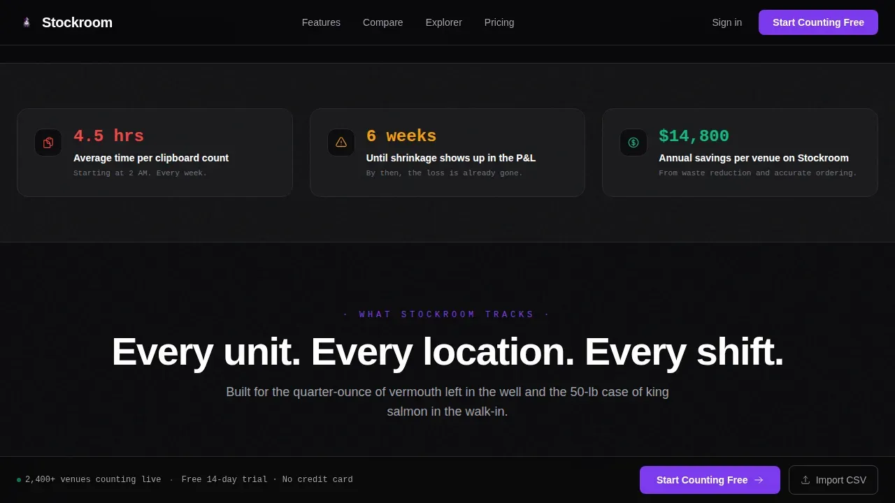 Real-Time Inventory Management Landing Page Template