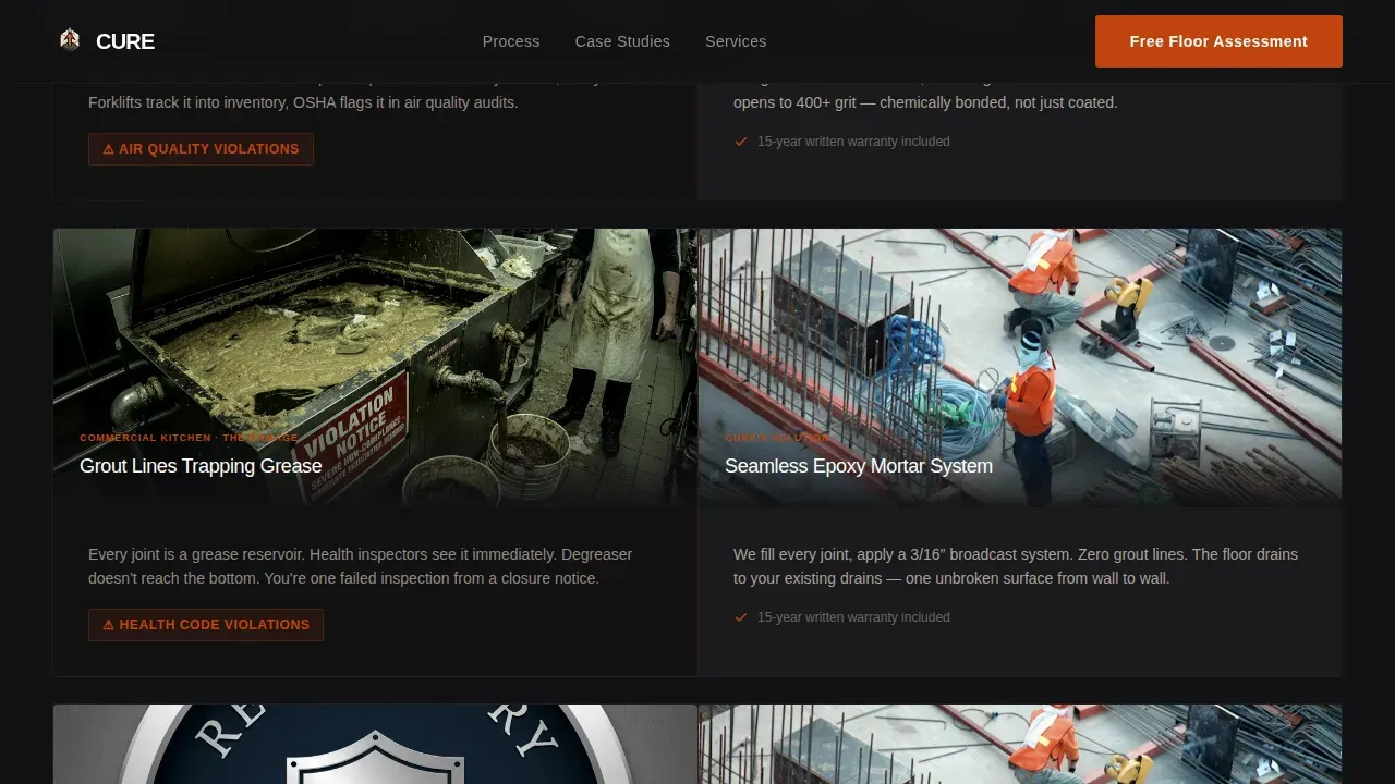 Expert Epoxy Flooring Landing Page Template