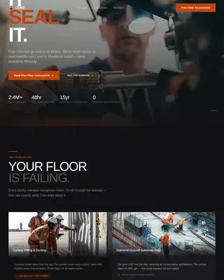 Expert Epoxy Flooring Landing Page Template