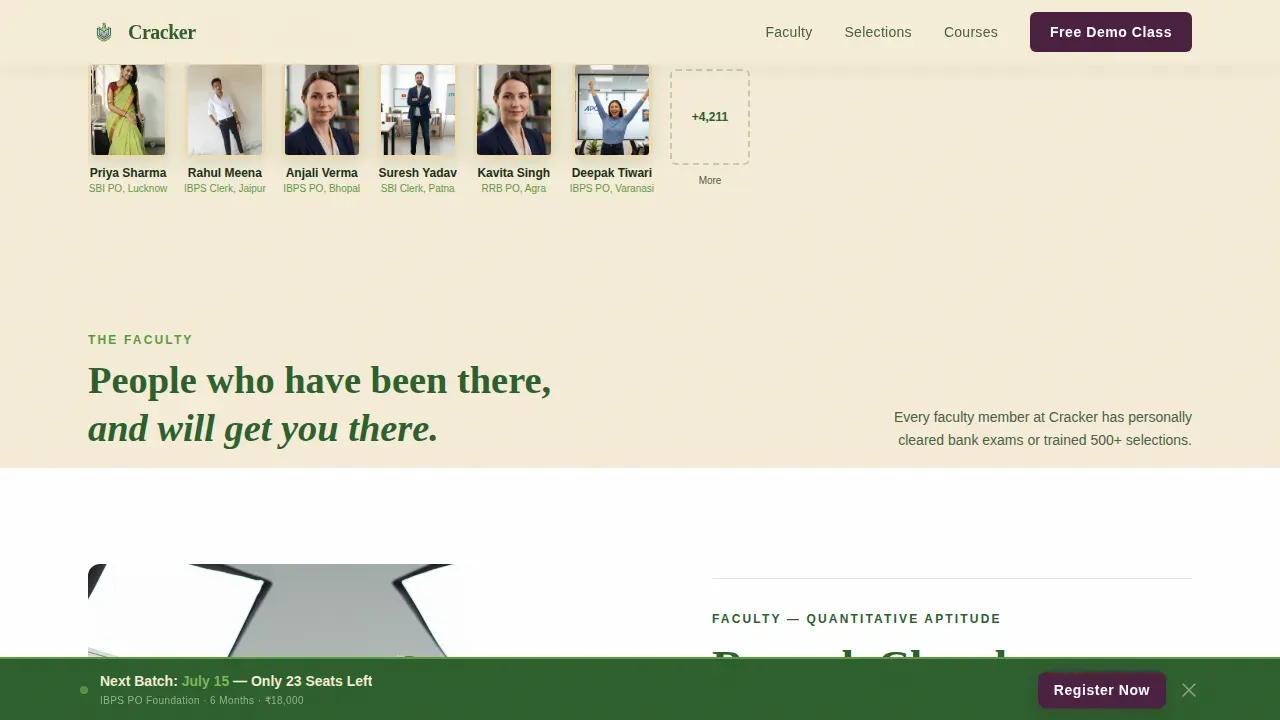 Tested Banking Exam Preparation Landing Page Template