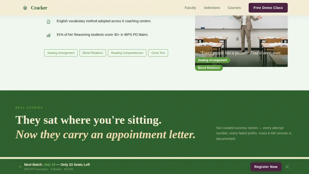 Tested Banking Exam Preparation Landing Page Template