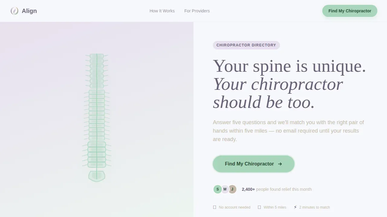 Chiropractor Directory & Provider Finder Website Template