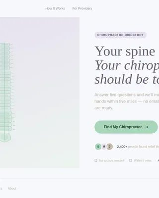 Chiropractor Directory & Provider Finder Website Template