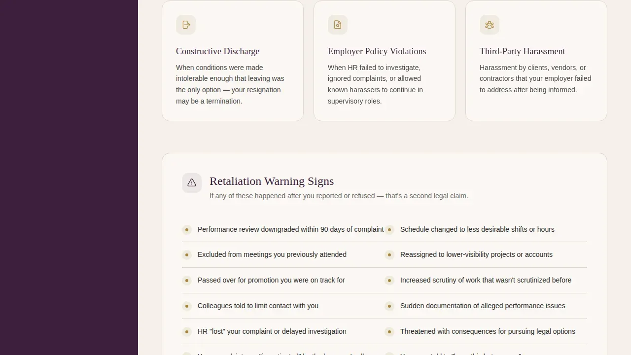 Premier Workplace Harassment Landing Page Template