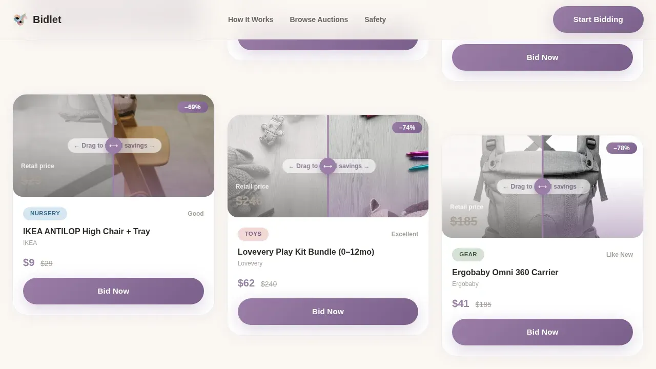 Baby & Kids E-Commerce Specialist Pricing Website Template
