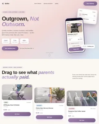 Baby & Kids E-Commerce Specialist Pricing Website Template