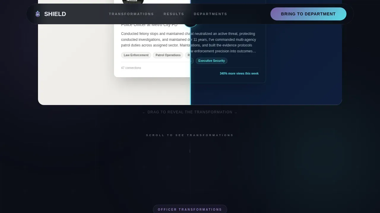 Police Officer LinkedIn Optimization Landing Page Template