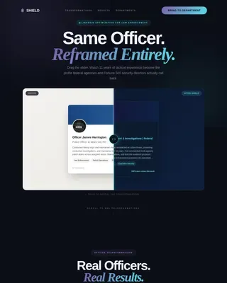 Police Officer LinkedIn Optimization Landing Page Template