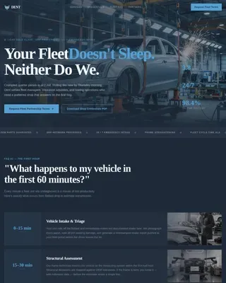 Round-The-Clock Fleet Collision Landing Page Template
