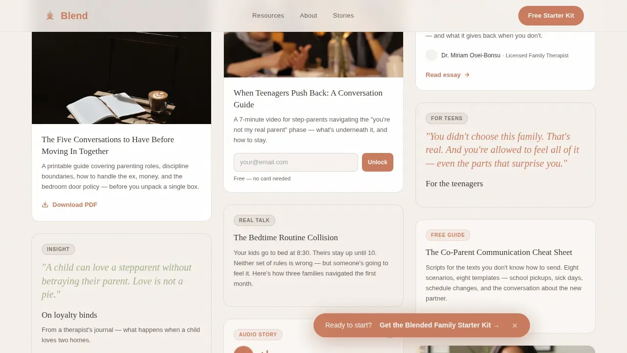 Family Counseling & Support Blog Website Template