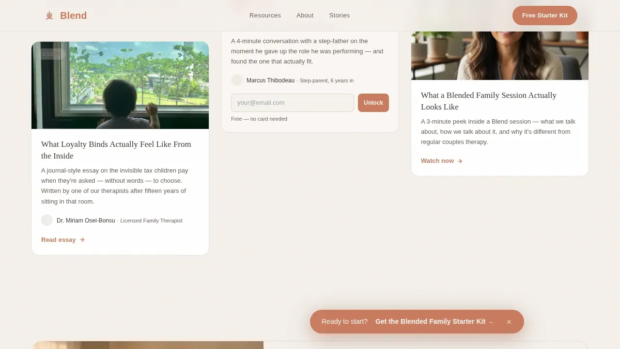 Family Counseling & Support Blog Website Template
