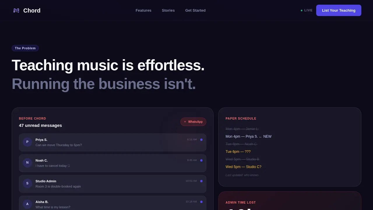 Intelligent Music Tuition Landing Page Template