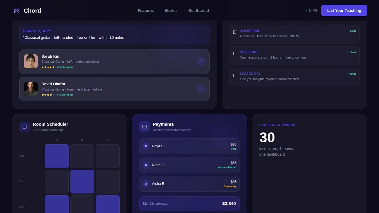 Intelligent Music Tuition Landing Page Template