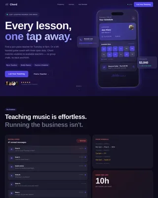 Intelligent Music Tuition Landing Page Template