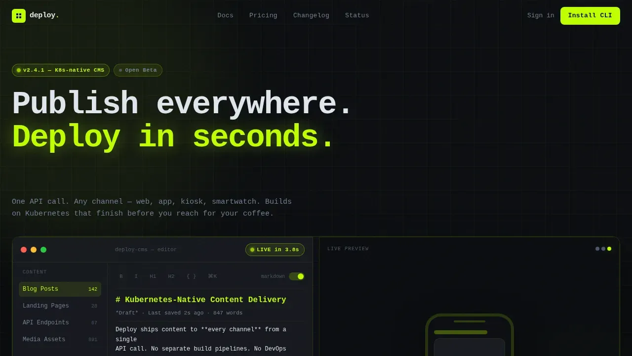 Cloud-Native Enterprise Software Professional Website Template