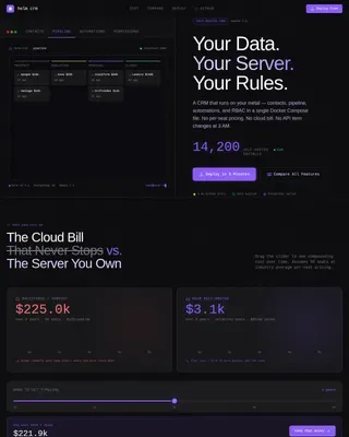 Sovereign Database CRM Landing Page Template