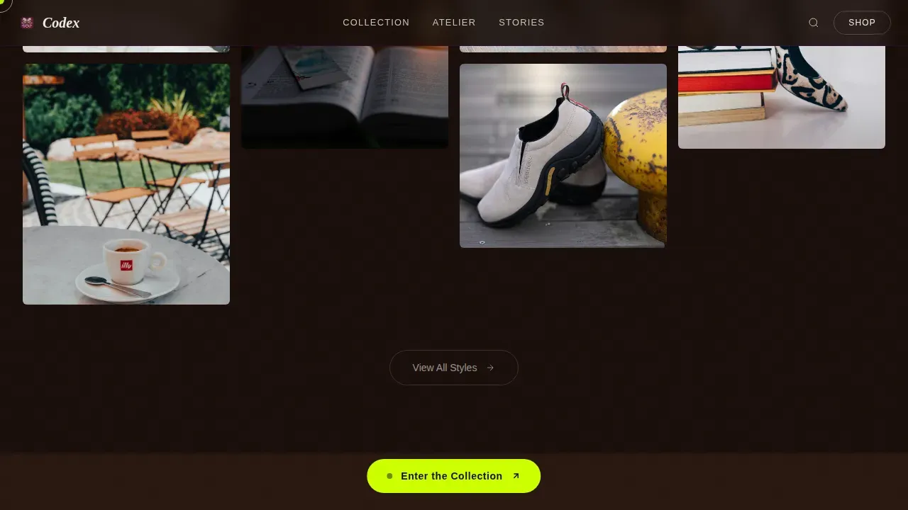 Dark Academia Artisan Shoe Brand Landing Page Template