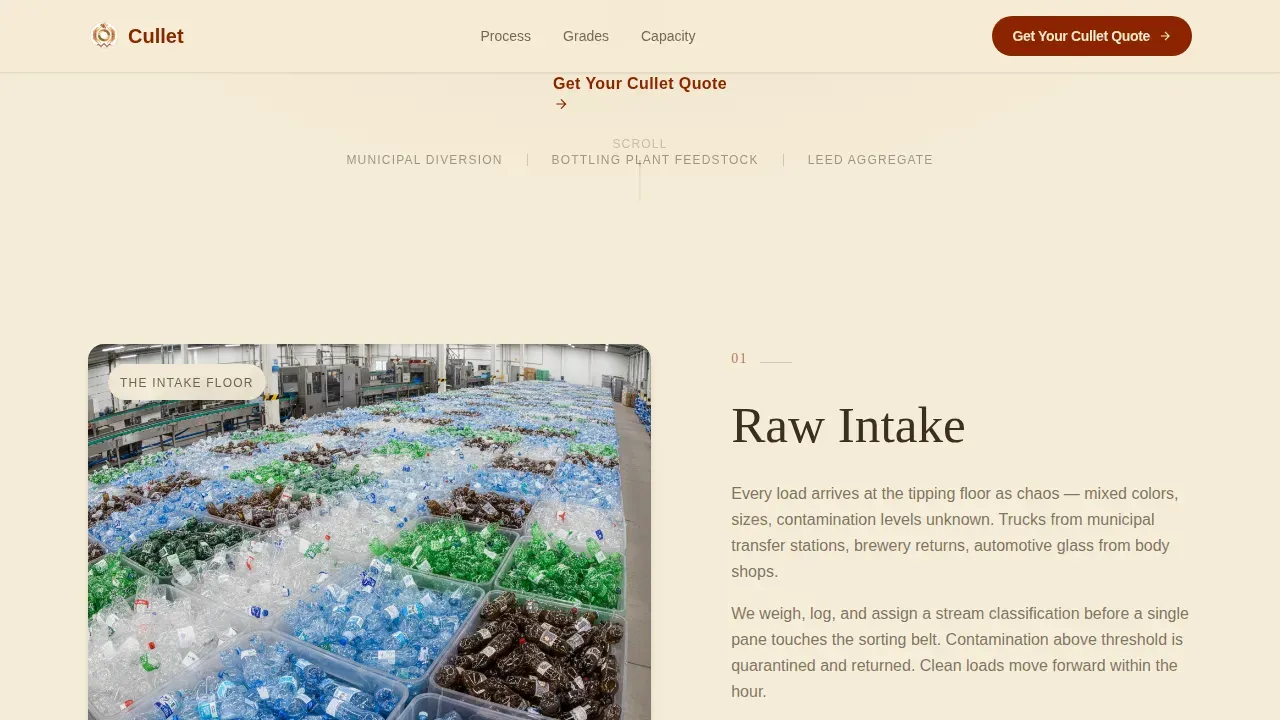 Ethical Glass Recovery Landing Page Template
