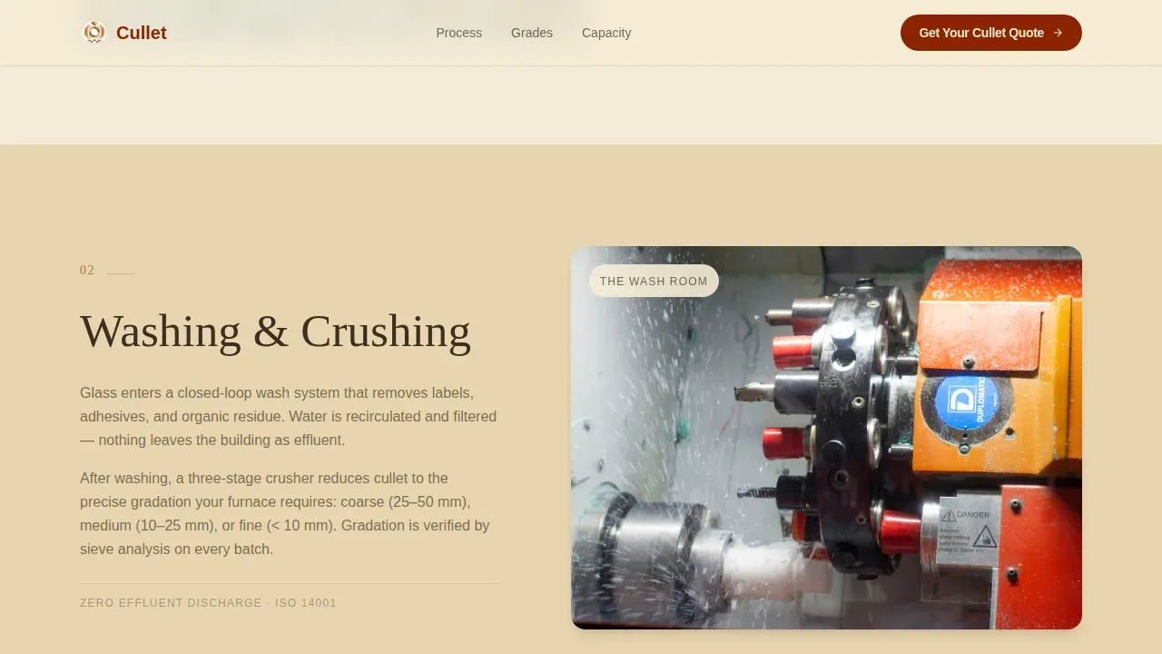 Ethical Glass Recovery Landing Page Template