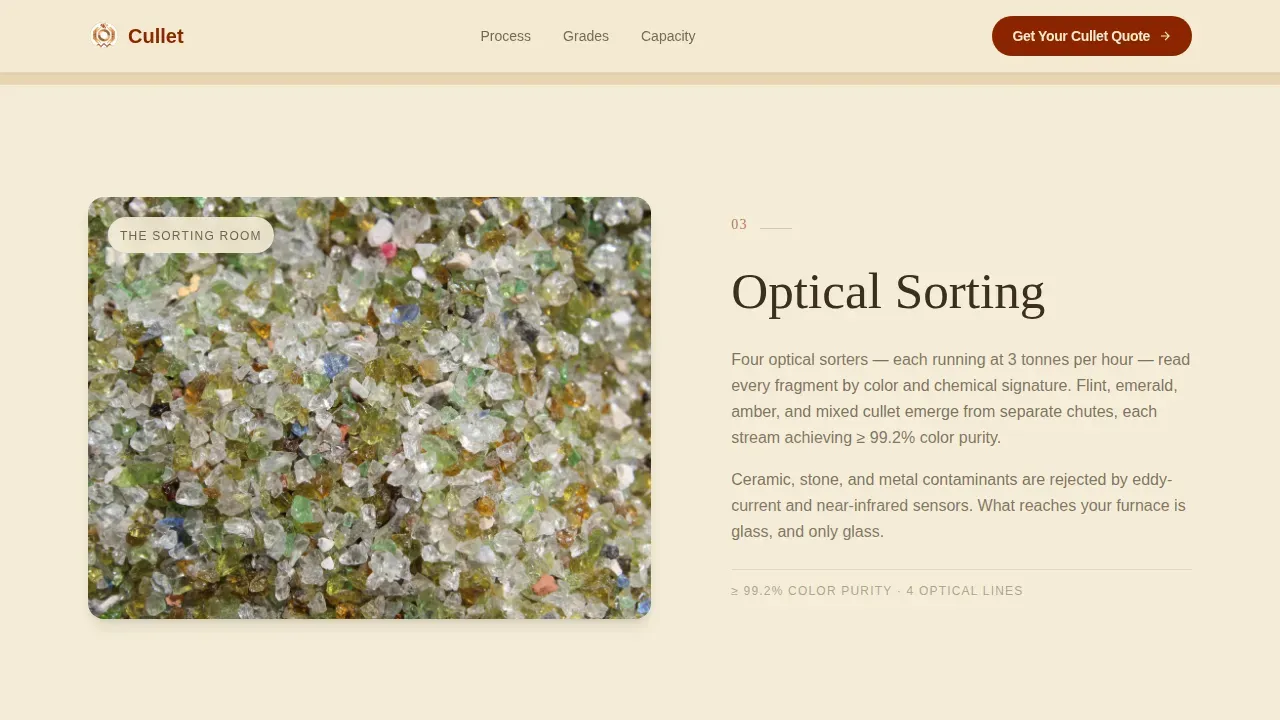 Ethical Glass Recovery Landing Page Template