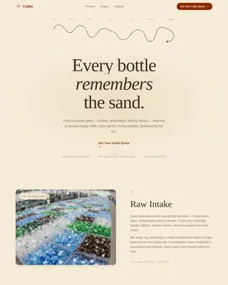 Ethical Glass Recovery Landing Page Template