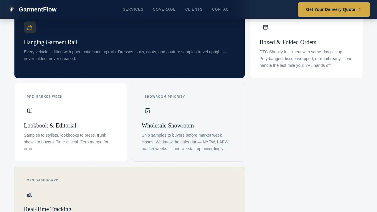Expert Fashion Logistics | Free Website Template | Rocket