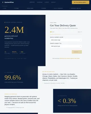Expert Fashion Logistics | Free Website Template | Rocket
